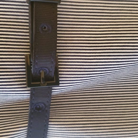 JONES NEW YORK DRESS, NWOT, size 10, stretch, sleeveless, navy/white stripe - Picture 3 of 11